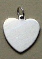 sterling silver heart shaped charm